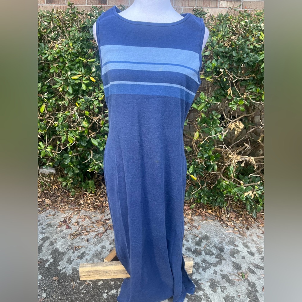Norton Studio Woman Sleeveless Dress Large Jacket Medium Two-tone Blue